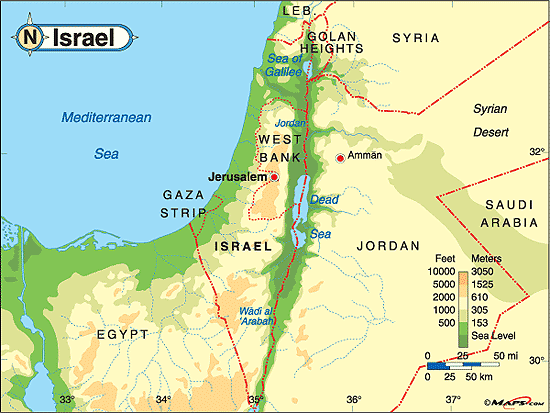 Map of Israel